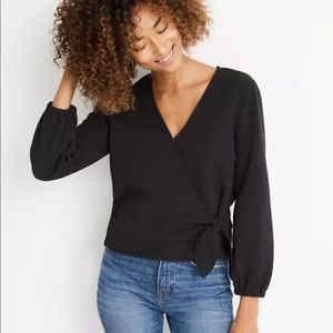 Madewell - Texture and Thread Crepe Wrap Top